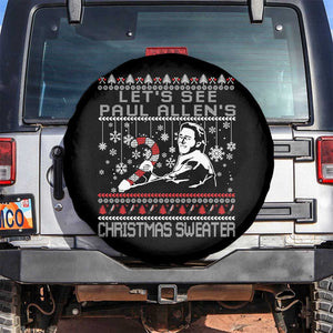 Funny Christmas Psycho Spare Tire Cover Lets See Paul Allens Christmas Sweater Serrial Killer Movie TS11 No hole Black Print Your Wear