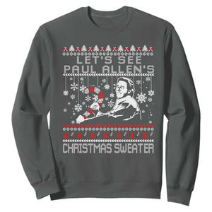 Funny Christmas Psycho Sweatshirt Lets See Paul Allens Christmas Sweater Serrial Killer Movie TS11 Dark Heather Print Your Wear
