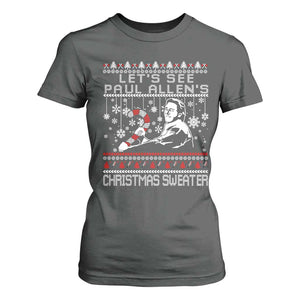 Funny Christmas Psycho T Shirt For Women Lets See Paul Allens Christmas Sweater Serrial Killer Movie TS11 Dark Heather Print Your Wear