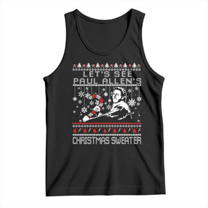 Funny Christmas Psycho Tank Top Lets See Paul Allens Christmas Sweater Serrial Killer Movie TS11 Black Print Your Wear