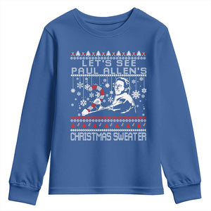 Funny Christmas Psycho Youth Sweatshirt Lets See Paul Allens Christmas Sweater Serrial Killer Movie TS11 Royal Blue Print Your Wear