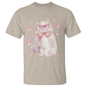 Funny Valentine's Day Cute Heart Cat T Shirt TS11 Sand Print Your Wear