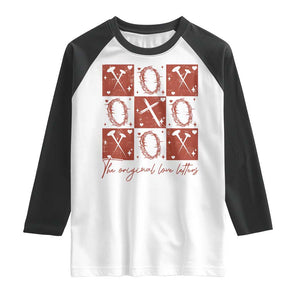 Christian Religious God Valentine's Day Raglan Shirt The Original Love Letters Thorns Cross TS11 White Black Print Your Wear