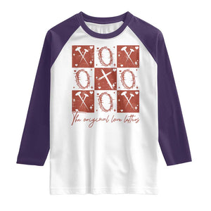 Christian Religious God Valentine's Day Raglan Shirt The Original Love Letters Thorns Cross TS11 White Purple Print Your Wear