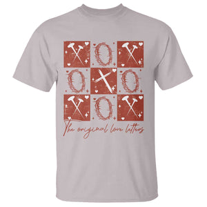 Christian Religious God Valentine's Day T Shirt The Original Love Letters Thorns Cross TS11 Ice Gray Print Your Wear