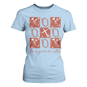 Christian Religious God Valentine's Day T Shirt For Women The Original Love Letters Thorns Cross TS11 Light Blue Print Your Wear