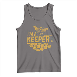 I Am A Keeper Tank Top Honey Bee Apiarist Funny Beekeeping TS11 Deep Heather Print Your Wear