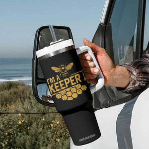 I Am A Keeper Tumbler With Handle Honey Bee Apiarist Funny Beekeeping TS11 Print Your Wear