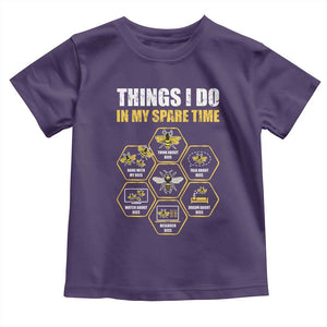 Funny Beekeeper Toddler T Shirt Things I Do in My Spare Time Beekeeping TS11 Purple Print Your Wear