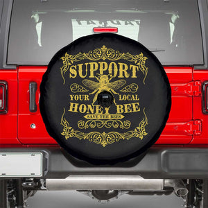 Funny Beekeeping Spare Tire Cover Support Your Local Honey Bee Beekeeper TS11 Black Print Your Wear
