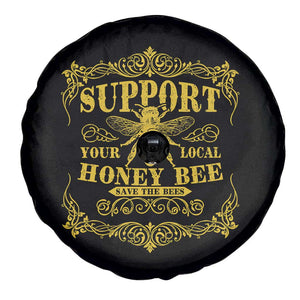 Funny Beekeeping Spare Tire Cover Support Your Local Honey Bee Beekeeper TS11 Print Your Wear