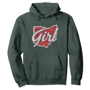 Buckeye Girl Ohio Home State Hoodie TS11 Dark Forest Green Print Your Wear