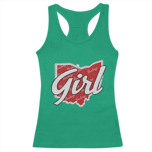 Buckeye Girl Ohio Home State Racerback Tank Top TS11 Irish Green Print Your Wear