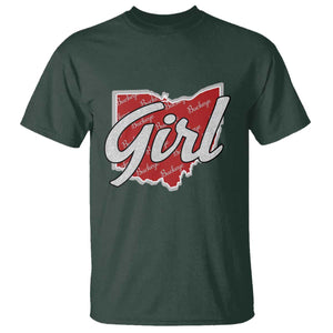 Buckeye Girl Ohio Home State T Shirt TS11 Dark Forest Green Print Your Wear