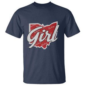 Buckeye Girl Ohio Home State T Shirt TS11 Navy Print Your Wear