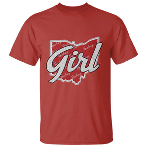 Buckeye Girl Ohio Home State T Shirt TS11 Red Print Your Wear