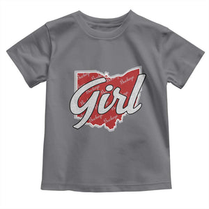 Buckeye Girl Ohio Home State Toddler T Shirt TS11 Charcoal Print Your Wear