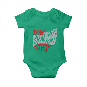 Funny Ohio Pride The Buckeye State Baby Onesie Map Of Ohio State TS11 Irish Green Print Your Wear
