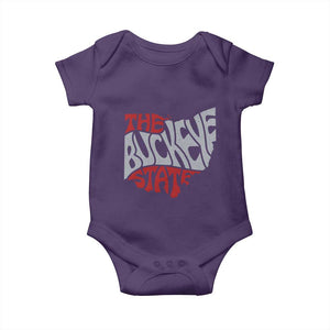 Funny Ohio Pride The Buckeye State Baby Onesie Map Of Ohio State TS11 Purple Print Your Wear