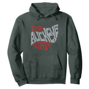 Funny Ohio Pride The Buckeye State Hoodie Map Of Ohio State TS11 Dark Forest Green Print Your Wear