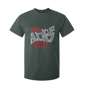 Funny Ohio Pride The Buckeye State T Shirt For Kid Map Of Ohio State TS11 Dark Forest Green Print Your Wear