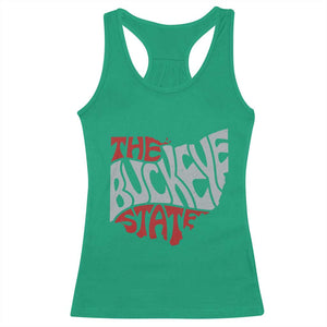 Funny Ohio Pride The Buckeye State Racerback Tank Top Map Of Ohio State TS11 Irish Green Print Your Wear