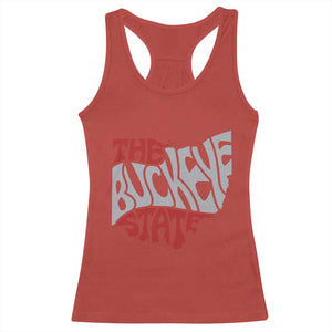 Funny Ohio Pride The Buckeye State Racerback Tank Top Map Of Ohio State TS11 Red Print Your Wear