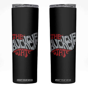 Funny Ohio Pride The Buckeye State Skinny Tumbler Map Of Ohio State TS11 Black Print Your Wear