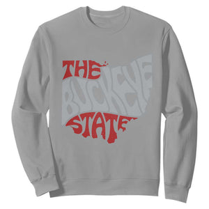 Funny Ohio Pride The Buckeye State Sweatshirt Map Of Ohio State TS11 Sport Gray Print Your Wear