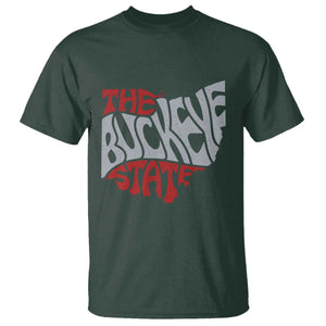 Funny Ohio Pride The Buckeye State T Shirt Map Of Ohio State TS11 Dark Forest Green Print Your Wear