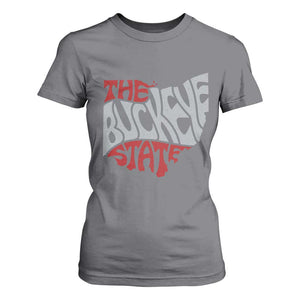 Funny Ohio Pride The Buckeye State T Shirt For Women Map Of Ohio State TS11 Charcoal Print Your Wear