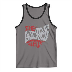 Funny Ohio Pride The Buckeye State Tank Top Map Of Ohio State TS11 Deep Heather Black Print Your Wear