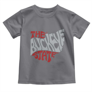 Funny Ohio Pride The Buckeye State Toddler T Shirt Map Of Ohio State TS11 Charcoal Print Your Wear