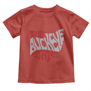 Funny Ohio Pride The Buckeye State Toddler T Shirt Map Of Ohio State TS11 Red Print Your Wear