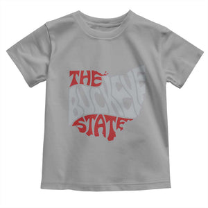 Funny Ohio Pride The Buckeye State Toddler T Shirt Map Of Ohio State TS11 Sport Gray Print Your Wear