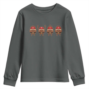 Funny Ohio Buckeye Youth Sweatshirt Proud Ohio Sports Game Day TS11 Dark Heather Print Your Wear