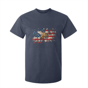 Patriotic Beekeeper T Shirt For Kid Bee American Flag Beekeeping TS11 Navy Print Your Wear