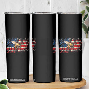 Patriotic Beekeeper Skinny Tumbler Bee American Flag Beekeeping TS11 Print Your Wear