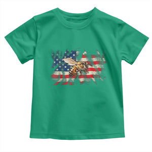 Patriotic Beekeeper Toddler T Shirt Bee American Flag Beekeeping TS11 Irish Green Print Your Wear