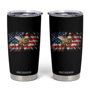 Patriotic Beekeeper Tumbler Cup Bee American Flag Beekeeping TS11 Black Print Your Wear