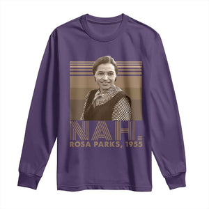 Rosa Parks Quote Long Sleeve Shirt Nah 1955 Melanin Black History Month TS11 Purple Print Your Wear