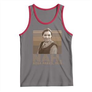 Rosa Parks Quote Tank Top Nah 1955 Melanin Black History Month TS11 Deep Heather Red Print Your Wear
