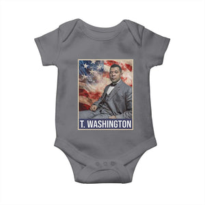 Booker Taliaferro Washington Baby Onesie African American Educator Black History Month TS11 Charcoal Print Your Wear
