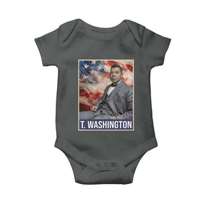 Booker Taliaferro Washington Baby Onesie African American Educator Black History Month TS11 Dark Heather Print Your Wear