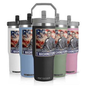 Booker Taliaferro Washington Flip Straw Tumbler African American Educator Black History Month TS11 Print Your Wear