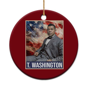 Booker Taliaferro Washington Ceramic Ornament African American Educator Black History Month TS11 1pc Red Print Your Wear