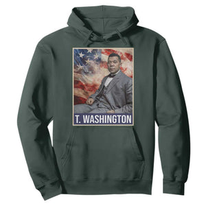 Booker Taliaferro Washington Hoodie African American Educator Black History Month TS11 Dark Forest Green Print Your Wear