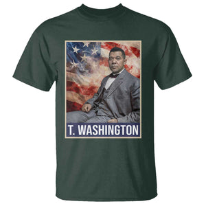 Booker Taliaferro Washington T Shirt African American Educator Black History Month TS11 Dark Forest Green Print Your Wear