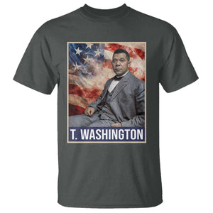 Booker Taliaferro Washington T Shirt African American Educator Black History Month TS11 Dark Heather Print Your Wear
