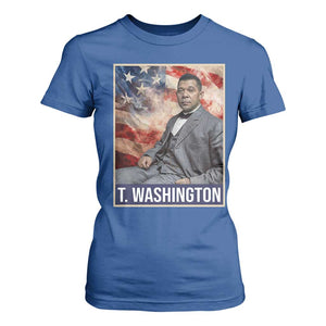 Booker Taliaferro Washington T Shirt For Women African American Educator Black History Month TS11 Royal Blue Print Your Wear